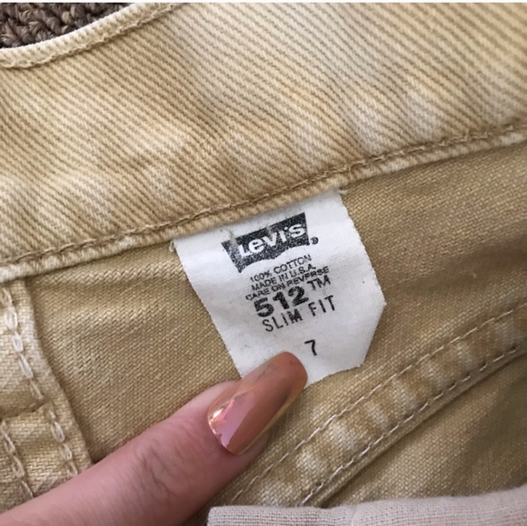 Levi's High Waisted Tan Denim Shorts 100% Cotton - Picture 8 of 8